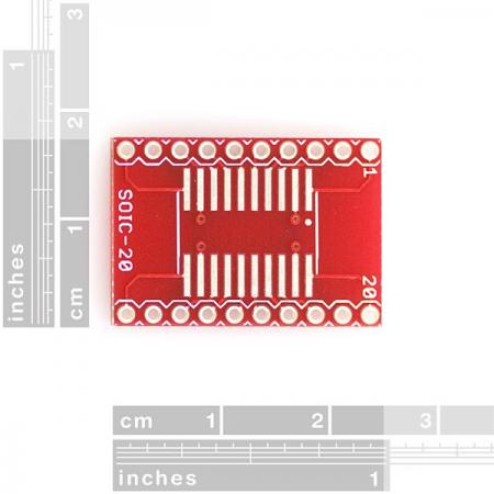디바이스마트,커넥터/PCB > PCB기판/관련상품 > IC 변환기판 > SOIC 변환기판,SparkFun,SparkFun SOIC to DIP Adapter - 20-Pin [BOB-00495],저렴한 SOIC 브레이크아웃 보드 / 작업하기 쉽고 브레드보드와 잘 통합되는 0.1인치 헤더에 표준 SOIC 패키지 IC를 인터페이스합니다.