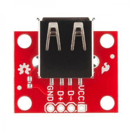 디바이스마트,커넥터/PCB > I/O 커넥터 > USB/IEEE 커넥터 > USB A타입 커넥터,SparkFun,SparkFun USB Type A Female Breakout [BOB-12700],USB Tybe A 암 브레이크 아웃 / 보드형 커넥터 / 암 USB 유형 A 커넥터의 VCC, GND, D- 및 D+ 핀을 0.1인치 피치 헤더로 분리합니다. / 크기 : 26.06 x 22.93mm