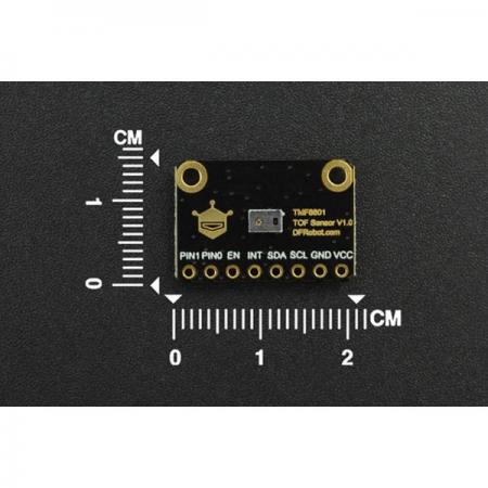 디바이스마트,MCU보드/전자키트 > 센서모듈 > 라이다/거리/초음파/라인 > 거리/근접센서,DFROBOT,Fermion: TMF8801 ToF Distance Ranging Sensor (20-2500mm) (Breakout) [SEN0430],21º FOI, 중심에 가장 가까운 물체 감지 / 20–2500mm 거리 감지 / 작동 전압: 2.7~3.3V / 작동 온도: -30~60℃ / 차원: 21*14.5mm/0.83*0.57"