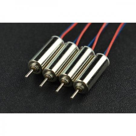 디바이스마트,기계/제어/로봇/모터 > 모터류 > DC모터 > 마이크로DC모터,DFROBOT,4PCS Coreless Micro Motor (4*12mm) [FIT0789],정격 전압: 3.7V / 정격 전류: 40mA / 속도: 60000rpm /  모터 길이: 12mm/0.47" / 모터 직경: 4mm/0.16" / 샤프트 직경: 0.7mm/0.028" / 샤프트 길이: 4mm/0.16"