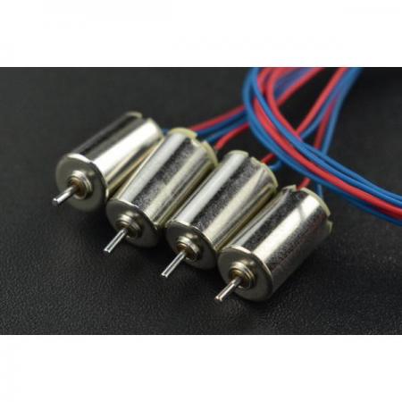 디바이스마트,기계/제어/로봇/모터 > 모터류 > DC모터 > 마이크로DC모터,DFROBOT,4PCS Coreless Micro Motor (6*10mm) [FIT0790],정격 전압: 3.7V / 속도: 45000rpm±10% / 모터 길이: 10mm/0.39"/ 모터 직경: 6mm/0.24"/샤프트 직경: 0.8mm/0.031" / 샤프트 길이: 4mm/0.16"