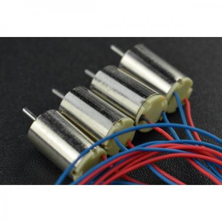 디바이스마트,기계/제어/로봇/모터 > 모터류 > DC모터 > 마이크로DC모터,DFROBOT,4PCS Coreless Micro Motor (6*10mm) [FIT0790],정격 전압: 3.7V / 속도: 45000rpm±10% / 모터 길이: 10mm/0.39"/ 모터 직경: 6mm/0.24"/샤프트 직경: 0.8mm/0.031" / 샤프트 길이: 4mm/0.16"