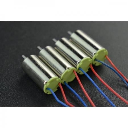디바이스마트,기계/제어/로봇/모터 > 모터류 > DC모터 > 마이크로DC모터,DFROBOT,4PCS Coreless Micro Motor (6*12mm) [FIT0791],정격 전압: 3.7V / 정격 전류: 45mA / 속도: 50000rpm / 모터 길이: 12mm/0.47"/ 모터 직경: 6mm/0.24"/샤프트 직경: 0.8mm/0.031" / 샤프트 길이: 4mm/0.16"