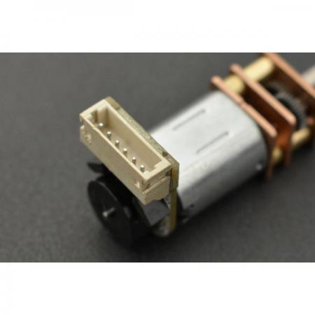 디바이스마트,기계/제어/로봇/모터 > 모터류 > DC모터 > 마이크로DC모터,DFROBOT,Micro Metal Geared motor w/Encoder - 6V 155RPM 100:1 [FIT0483],정격 전압: 6.0V / 모터 속도: 15000RPM / 기어 감속비: 100:1 / 감속기 길이: 9.0mm / 무부하 속도: 155rpm@6v / 정격 속도: 90rpm@6V / 홀 피드백 해상도: 1400