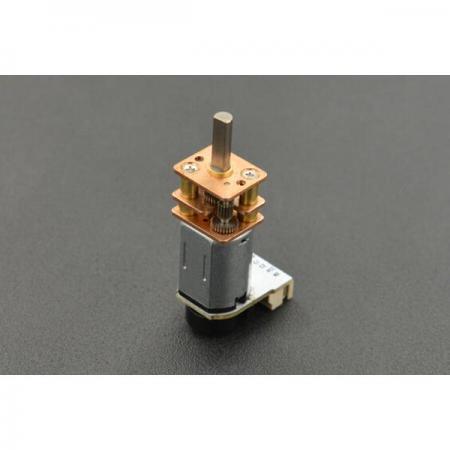 디바이스마트,기계/제어/로봇/모터 > 모터류 > DC모터 > 마이크로DC모터,DFROBOT,Micro Metal Geared motor w/Encoder - 6V 155RPM 100:1 [FIT0483],정격 전압: 6.0V / 모터 속도: 15000RPM / 기어 감속비: 100:1 / 감속기 길이: 9.0mm / 무부하 속도: 155rpm@6v / 정격 속도: 90rpm@6V / 홀 피드백 해상도: 1400