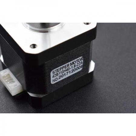 디바이스마트,기계/제어/로봇/모터 > 모터류 > 스텝모터,DFROBOT,Hybrid Stepper Motor for 3D Printer (3.5kg) [FIT0278],정격 전압 : 3.4V / 전류 : 1.7A/PHASE / 온도 상승: 최대 80°C(정격 전류, 2상 켜짐) / 주변 온도: -20°C~+50°C  / 수명: 6000시간 / 케이블 길이: 50cm / 무게: 270g
