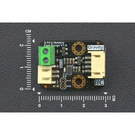 디바이스마트,MCU보드/전자키트 > 전원/신호/저장/응용 > 충전/배터리/전원,DFROBOT,Gravity: I2C 3.7V Li Battery Fuel Gauge [DFR0563],입력 전압(VCC): 3.3V~6.0V / 배터리 입력 전압(BAT IN): 2.5V~4.2V / 작동 전류: 50uA / 인터페이스: Gravity I2C(논리 레벨: 0-3.3V)