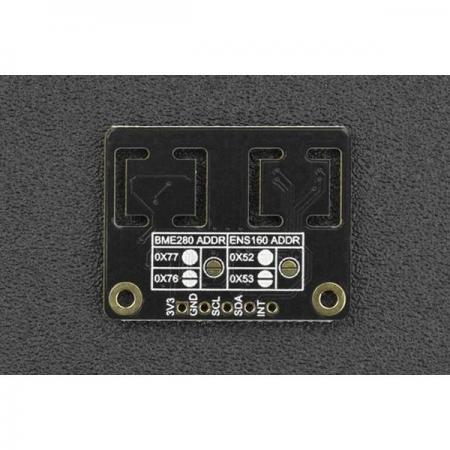 디바이스마트,MCU보드/전자키트 > 센서모듈 > 먼지/가스/연기/불꽃 > 가스/공기질/연기센서,DFROBOT,Fermion: Multi-function Environmental Module - ENS160+BME280 (Breakout) [SEN0335],작동 전압: 3.3V / 작동 전류: 