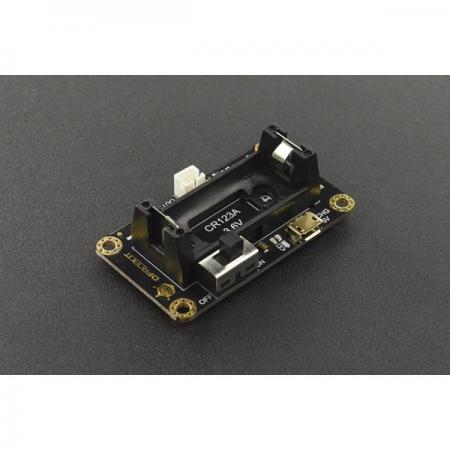 디바이스마트,오픈소스/코딩교육 > Micro:Bit > 마이크로비트 케이스/악세사리,DFROBOT,CR123A Li-ion Battery Holder for micro: Maqueen [FIT0611],충전 전압: 4.5-5.5V DC / 충전 인터페이스: USB / 출력 전압: 3.5~4.2V DC / 충전 전류: 350mA /  차원: 56×32mm/2.20"×1.26"