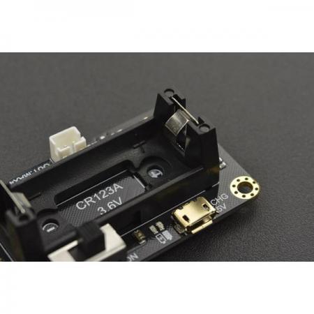 디바이스마트,오픈소스/코딩교육 > Micro:Bit > 마이크로비트 케이스/악세사리,DFROBOT,CR123A Li-ion Battery Holder for micro: Maqueen [FIT0611],충전 전압: 4.5-5.5V DC / 충전 인터페이스: USB / 출력 전압: 3.5~4.2V DC / 충전 전류: 350mA /  차원: 56×32mm/2.20"×1.26"