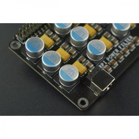 디바이스마트,오픈소스/코딩교육 > 라즈베리파이 > 라즈베리파이 확장보드/HAT,DFROBOT,Power Filter Board for Raspberry Pi 3B+/ 4B [DFR0940],온보드 용량: 5526μF / 커패시터 연결: 병렬 / 전원 입력: 5V/3A / 차원: 56*65mm/2.20*2.56"