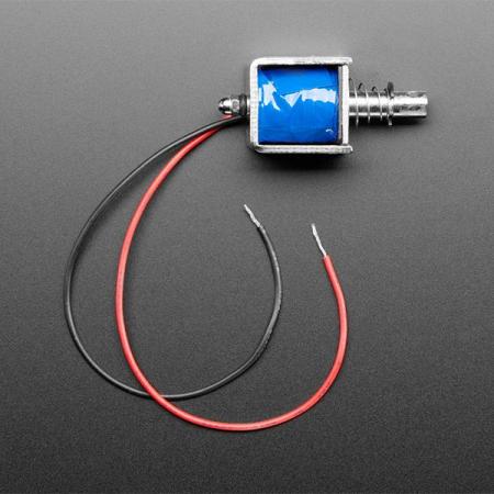 디바이스마트,기계/제어/로봇/모터 > 모터류 > 특수모터 > 솔레노이드,Adafruit,Medium Push-Pull Solenoid - 5V or 6V [ada-3992],6VDC 작동 / 전류: 6V 1A 또는 5V 0.8A / 10mm 스로우의 푸시 또는 풀 유형 / 길이: 55.4mm, 직경: 7mm