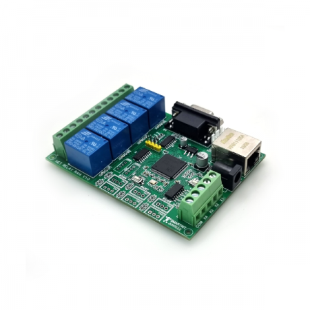 디바이스마트,MCU보드/전자키트 > 전원/신호/저장/응용 > 릴레이,한진데이타,TCP/UDP 네트웍(LAN) 제어 릴레이4/입력4 IO모듈(P0165),제품크기 : 69 x 49mm / 릴레이 채널 : 4채널 / 동작전원 : DC 5V