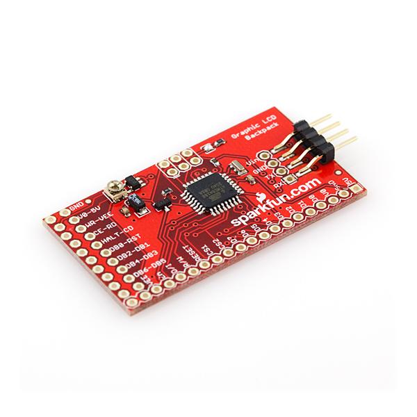 SparkFun Graphic LCD Serial Backpack [LCD-09352]