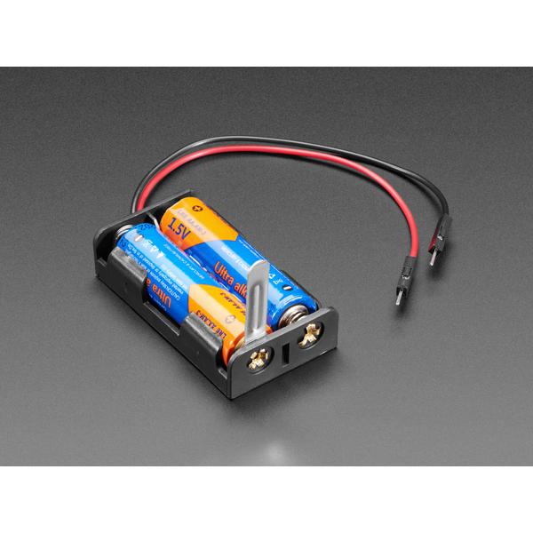 2 x AA Battery Holder with Knife Switch [ada-3951]