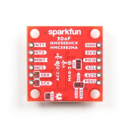 디바이스마트,MCU보드/전자키트 > 센서모듈 > IMU/AHRS(9축 이상),SparkFun,SparkFun 9DoF IMU Breakout - ISM330DHCX, MMC5983MA (Qwiic) [SEN-19895],9축 브레이크아웃 / 고성능 ISM330DHCX 3D 디지털 가속도계, 자이로스코프 / 고감도 MMC5983MA 3축 자력계 / 풀 스케일 가속 범위 : ±2/±4/±8/±16g