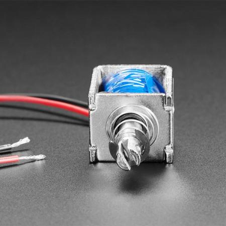 디바이스마트,기계/제어/로봇/모터 > 모터류 > 특수모터 > 솔레노이드,Adafruit,Medium Push-Pull Solenoid - 5V or 6V [ada-3992],6VDC 작동 / 전류: 6V 1A 또는 5V 0.8A / 10mm 스로우의 푸시 또는 풀 유형 / 길이: 55.4mm, 직경: 7mm