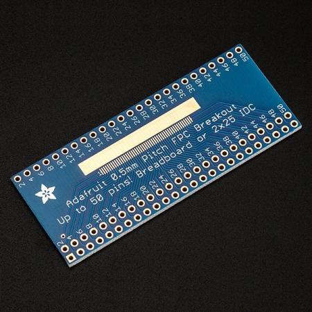 디바이스마트,커넥터/PCB > PCB기판/관련상품 > IC 변환기판 > SMT/FFC/FPC 변환기판,Adafruit,Adafruit 50 pin 0.5mm pitch FPC Adapter [ada-1492],50핀 FPC 어댑터, 크기 : 25.68mm/1인치 x 63.66mm/2.5인치