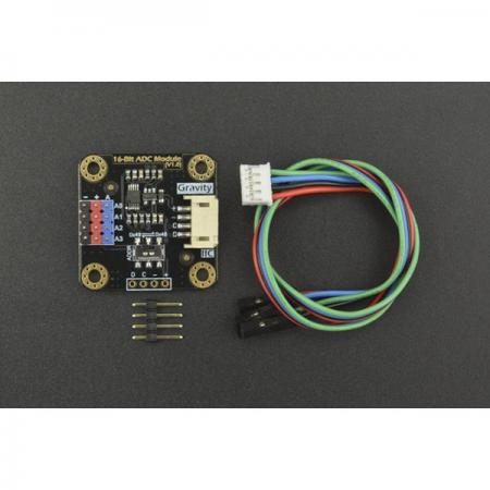 디바이스마트,MCU보드/전자키트 > 전원/신호/저장/응용 > ADC/DAC,DFROBOT,Gravity: I2C ADS1115 16-Bit ADC Module (Arduino & Raspberry Pi Compatible) [DFR0553],16비트 ADC 칩 ADS1115를 사용하며 3.3~5V의 넓은 전압 전원 공급 장치를 지원 / Raspberry Pi에 최적화된 3.3V I2C 디지털 레벨 신호 / 온보드 I2C 주소 선택 스위치, 2개의 ADC 모듈 캐스케이드 지원