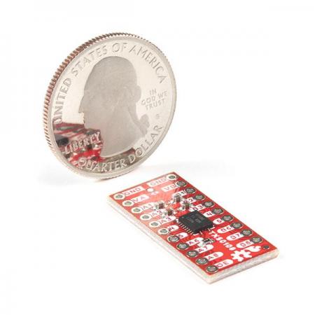 디바이스마트,MCU보드/전자키트 > 전원/신호/저장/응용 > 레벨컨버터/전압관리,SparkFun,SparkFun Level Shifter - 8 Channel (TXS0108E) [BOB-19626],TXS0108E / 최대 110Mbps(push/pull) 또는 1.2Mbps(open drain) 속도로 데이터 전송 / 공급 전압 범위 : 포트A : 1.4V~3.6V, 포트B : 1.65V~5.5V