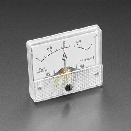 디바이스마트,계측기/측정공구 > 전기/전자 계측기 > 전압계,Adafruit,Small -1 Amp to +1 Amp DC Current Analog Panel Meter [ada-4404],소형 -1A ~ +1A DC 전류 측정기 / 양방향, 단방향 전류를 측정하는 데 적합