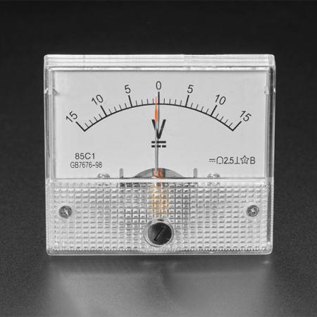 디바이스마트,계측기/측정공구 > 전기/전자 계측기 > 전압계,Adafruit,Small -15 to +15V DC Analog Panel Meter [ada-4403],소형 -15A ~ +15V DC 전류 측정기 / 아날로그 패널 미터