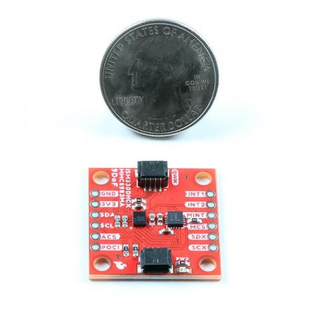디바이스마트,MCU보드/전자키트 > 센서모듈 > IMU/AHRS(9축 이상),SparkFun,SparkFun 9DoF IMU Breakout - ISM330DHCX, MMC5983MA (Qwiic) [SEN-19895],9축 브레이크아웃 / 고성능 ISM330DHCX 3D 디지털 가속도계, 자이로스코프 / 고감도 MMC5983MA 3축 자력계 / 풀 스케일 가속 범위 : ±2/±4/±8/±16g