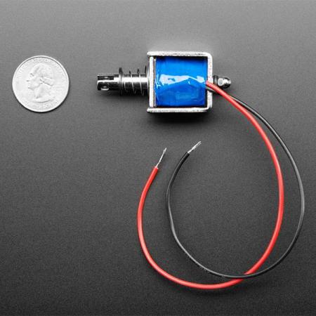 디바이스마트,기계/제어/로봇/모터 > 모터류 > 특수모터 > 솔레노이드,Adafruit,Medium Push-Pull Solenoid - 5V or 6V [ada-3992],6VDC 작동 / 전류: 6V 1A 또는 5V 0.8A / 10mm 스로우의 푸시 또는 풀 유형 / 길이: 55.4mm, 직경: 7mm
