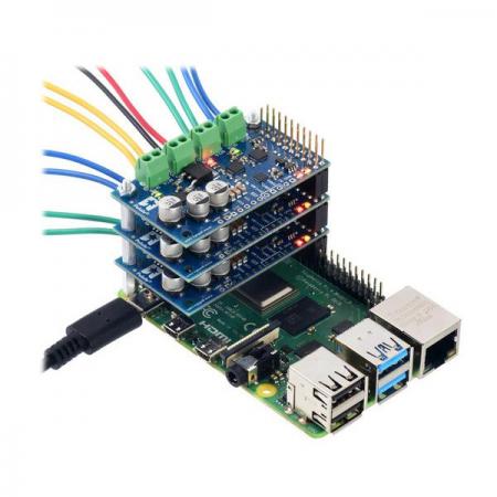 디바이스마트,기계/제어/로봇/모터 > 모터드라이버 > DC모터 드라이버 > 100W 이하 DC모터 드라이버,Pololu,Motoron M3H256 Triple Motor Controller for Raspberry Pi (No Connectors or Standoffs) #5035,M3H256 / 최대 3개의 모터를 제어 / 라즈베리파이 / 4.5V~48V에서 작동하며 모터당 최대 2A 제공