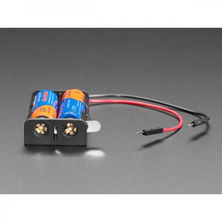 디바이스마트,전원/파워/배터리 > 배터리/배터리홀더 > 배터리홀더 > AA 배터리 홀더,Adafruit,2 x AA Battery Holder with Knife Switch [ada-3951],2x AA 배터리 홀더 / 칼 스위치 / 스위치 길이 : 32mm / 홀더 크기(케이블 제외): 58 x 32 x 14mm