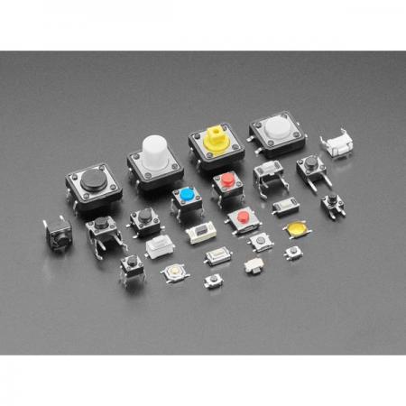 디바이스마트,스위치/부저/전기부품 > 스위치 > 푸쉬버튼 스위치,Adafruit,Tactile Switch Assortment - 25 Different Buttons - 10 pcs each - Through Hole and Surface Mount [ada-5493],Tact 스위치 / 25개 스위치 모음