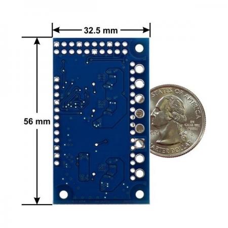 디바이스마트,기계/제어/로봇/모터 > 모터드라이버 > DC모터 드라이버 > 100W 이하 DC모터 드라이버,Pololu,Motoron M3H256 Triple Motor Controller for Raspberry Pi (No Connectors or Standoffs) #5035,M3H256 / 최대 3개의 모터를 제어 / 라즈베리파이 / 4.5V~48V에서 작동하며 모터당 최대 2A 제공