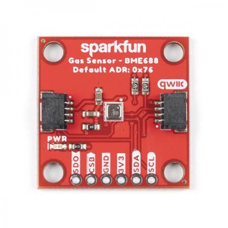 디바이스마트,MCU보드/전자키트 > 센서모듈 > 먼지/가스/연기/불꽃 > 가스/공기질/연기센서,SparkFun,SparkFun Environmental Sensor - BME688 (Qwiic) [SEN-19096],ppb 범위에 다양한 VOC, VSC 및 기타 가스를 감지 / 온습도, 압력 센서 / 센서는 I2C, SPI를 통해 통신 / 전압 : 1.71V ~3.6V