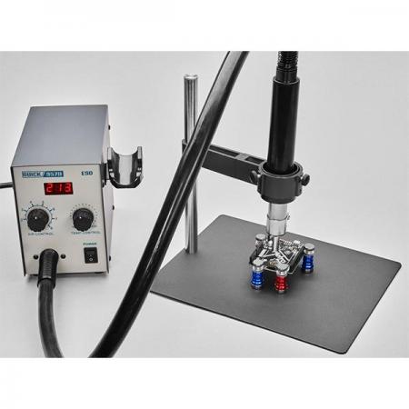 디바이스마트,수공구/전자공구/전동공구 > 전자공구 > 납땜흡입기/수리기 > 열풍식IC수리기,Adafruit,Hot Air Helper Rework Station Plate with Two Ring Clamps [ada-5286],스테인리스 강판 - 25cm x 20cm / 금속 막대 - 길이 23cm / 대형 클램프 - 내경 약 64mm / 소형 클램프 - 내경 약 42mm/클램프를 봉에 고정하기 위한 12 x 고정 나사