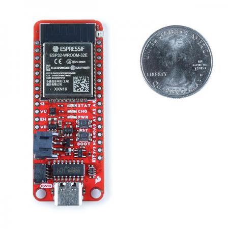 디바이스마트,오픈소스/코딩교육 > 파이썬/IoT 개발 보드 > ESP32,SparkFun,SparkFun Thing Plus - ESP32 WROOM (USB-C) [WRL-20168],ESP32-D0WDQ6 칩 / ESP32 WROOM / Thing Plus / 와이파이, 블루투스 / Feather 호환 / Qwiic Connect / 정전식 터치 센서, 홀 센서, SD 카드 인터페이스, 이더넷 / 통합 802.11 b/g/n WiFi 트랜시버 / JST 커넥터