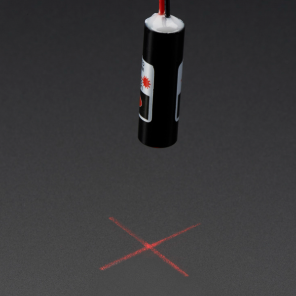 디바이스마트,LED/LCD > LED 관련 상품 > 레이저 모듈,Adafruit,Cross Laser Diode - 5mW 650nm Red [ada-1058],크로스 레이저 다이오드 / 레드 / 점에서 십자가로 바꾸는 렌즈가 부착 / 십자가는 양방향으로 약 60°의 빔 확산 / Class IIIa 5mW / 2.8 - 5.2V DC 전압 입력 / 650nm 파장 / 길이: 32.82mm