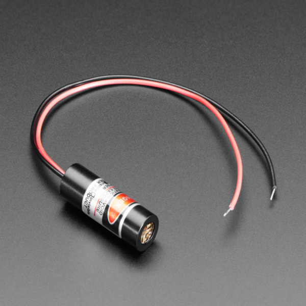 디바이스마트,LED/LCD > LED 관련 상품 > 레이저 모듈,Adafruit,Cross Laser Diode - 5mW 650nm Red [ada-1058],크로스 레이저 다이오드 / 레드 / 점에서 십자가로 바꾸는 렌즈가 부착 / 십자가는 양방향으로 약 60°의 빔 확산 / Class IIIa 5mW / 2.8 - 5.2V DC 전압 입력 / 650nm 파장 / 길이: 32.82mm