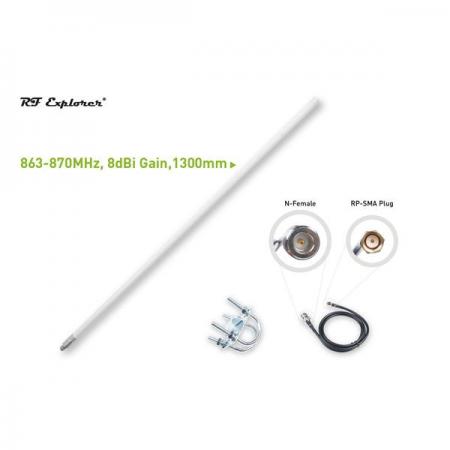 디바이스마트,MCU보드/전자키트 > 통신/네트워크 > RF/LoRa,Seeedstudio,LoRa Fiberglass Antenna Kit; 863-870MHz; 8dBi; 1300mm; RF Explorer RFELA-4/88X [318020692],주파수 범위: 863-870MHz / 길이 130cm / 혹독한 야외 환경을 견딜 수 있을 정도로 견고함 /  평균 이득: 8dBi