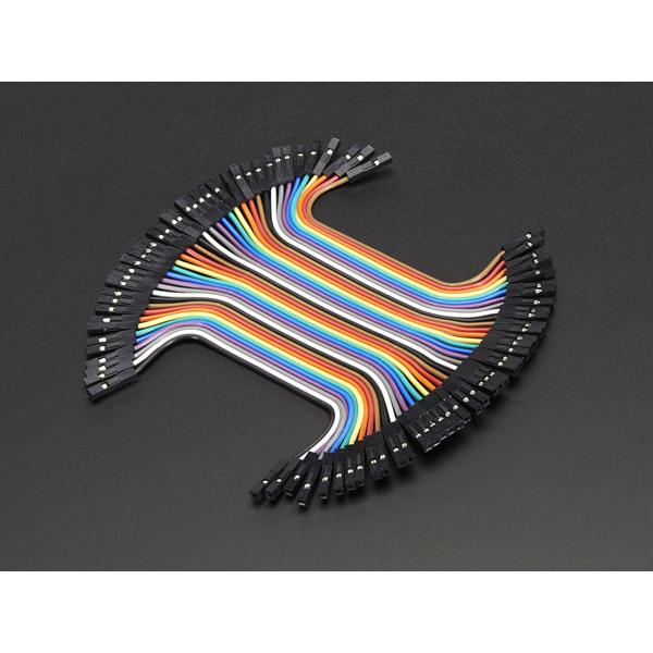 Premium Female/Female Jumper Wires - 40 x 3' (75mm) [ada-794]