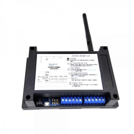 디바이스마트,MCU보드/전자키트 > 버튼/스위치/제어/RTC > 원격제어/무선컨트롤,라디오리써치,와이파이 컨트롤러 - WF022R(리모트쪽),와이파이와 앱을 이용한 제어(안드로이드) / 최신 저전력 KC인증을 받은 자체 개발 무선 모듈을 사용한 통신 / 원거리 제어 전용