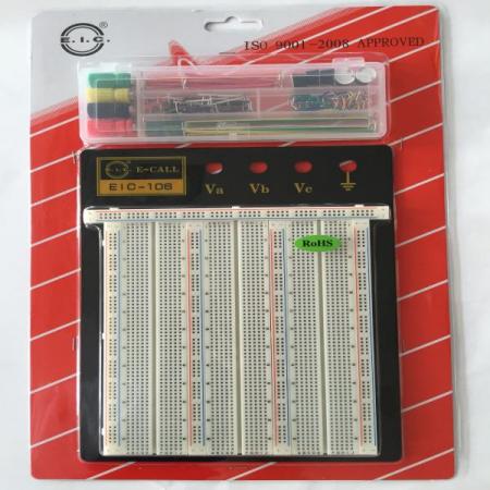 디바이스마트,커넥터/PCB > PCB기판/관련상품 > 브레드보드,E-CALL,브레드보드 EIC-106J,브레드보드 / 납땜이 필요없는 만능기판 / 점퍼키트포함 / 크기 : 180X230mm