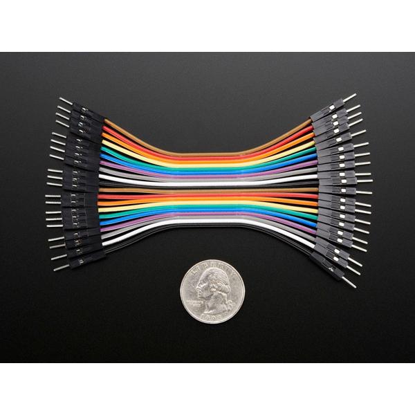 Premium Male/Male Jumper Wires - 20 x 3' (75mm) [ada-1956]
