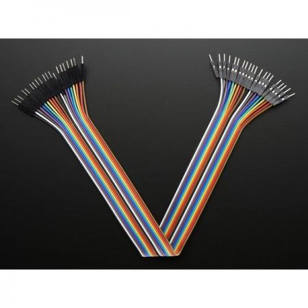 디바이스마트,케이블/전선 > 점퍼/하네스/악어/바나나 > 점퍼 와이어/케이블,Adafruit,Premium Male/Male Jumper Wires - 20 x 12' (300mm) [ada-1955],프리미엄 수/수 점퍼 와이어 / 300mm