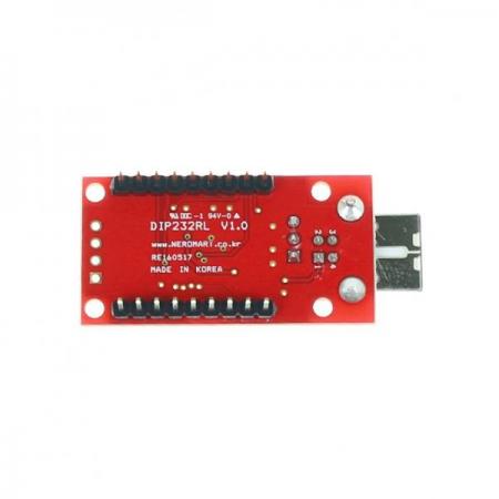 디바이스마트,MCU보드/전자키트 > 개발용 장비 > USB/RS232/RS485 컨버터,AVRMALL,[NER-1143] DIP232RL V1.0 RevD (18Pin Type) / FT232RL 모듈,USB 직렬통신 신호를 RS-232C 직렬통신 신호로 변환하는 FT232RL Chip 장착 / 데이터 송수신 상태체크 LED