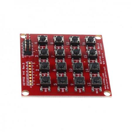 디바이스마트,MCU보드/전자키트 > 버튼/스위치/제어/RTC > 버튼/스위치/조이스틱,AVRMALL,[NER-1184] 키패드모듈 KEYPAD 4x4 (16버튼 키패드),Tack 스위치를 배열한 제품으로 키 입력 학습에 사용하도록 설계 / 1~16번 키 사용 가능