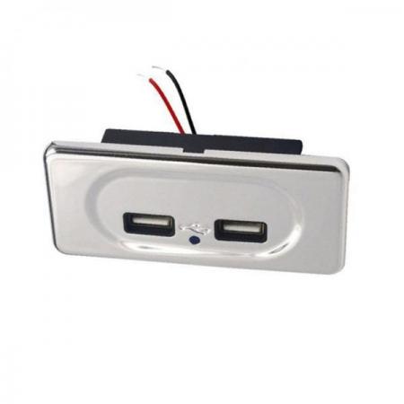 디바이스마트,EV 전기차/캠핑카/그린에너지 > 컨트롤패널/박스 > 컨트롤패널,SMG,DC5V/3.1A 12V 듀얼 USB 포트 충전 소켓 (실버) [TYE-DUC01],입력(12V) / 출력(5V / 3.1A) / 듀얼 USB / 실버 / 89*41mm