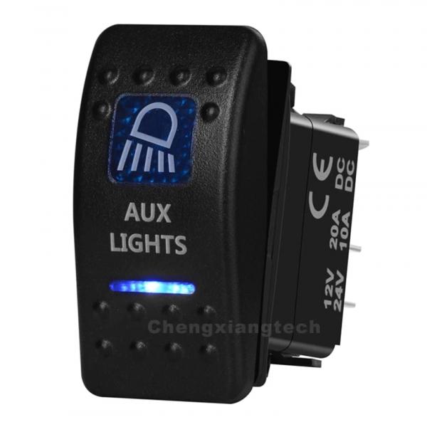 12v/24v ARB스타일 방수 푸쉬 스위치 파란색 (AUX LIGHT) [TYE-LS005]