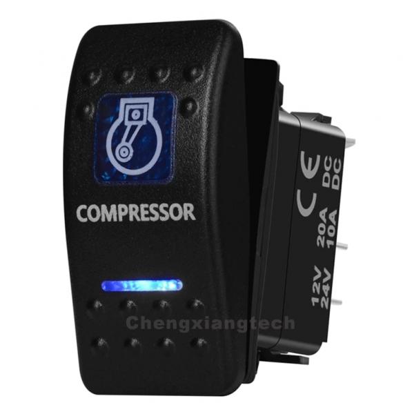 12v/24v ARB스타일 방수 푸쉬 스위치 파란색 (COMPRESSOR) [TYE-LS011]