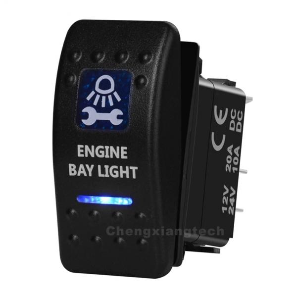 12v/24v ARB스타일 방수 푸쉬 스위치 파란색 (ENGINE BAY LIGHT) [TYE-LS013]