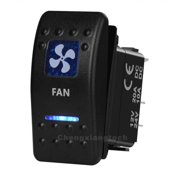 12v/24v ARB스타일 방수 푸쉬 스위치 파란색 (FAN) [TYE-LS015]